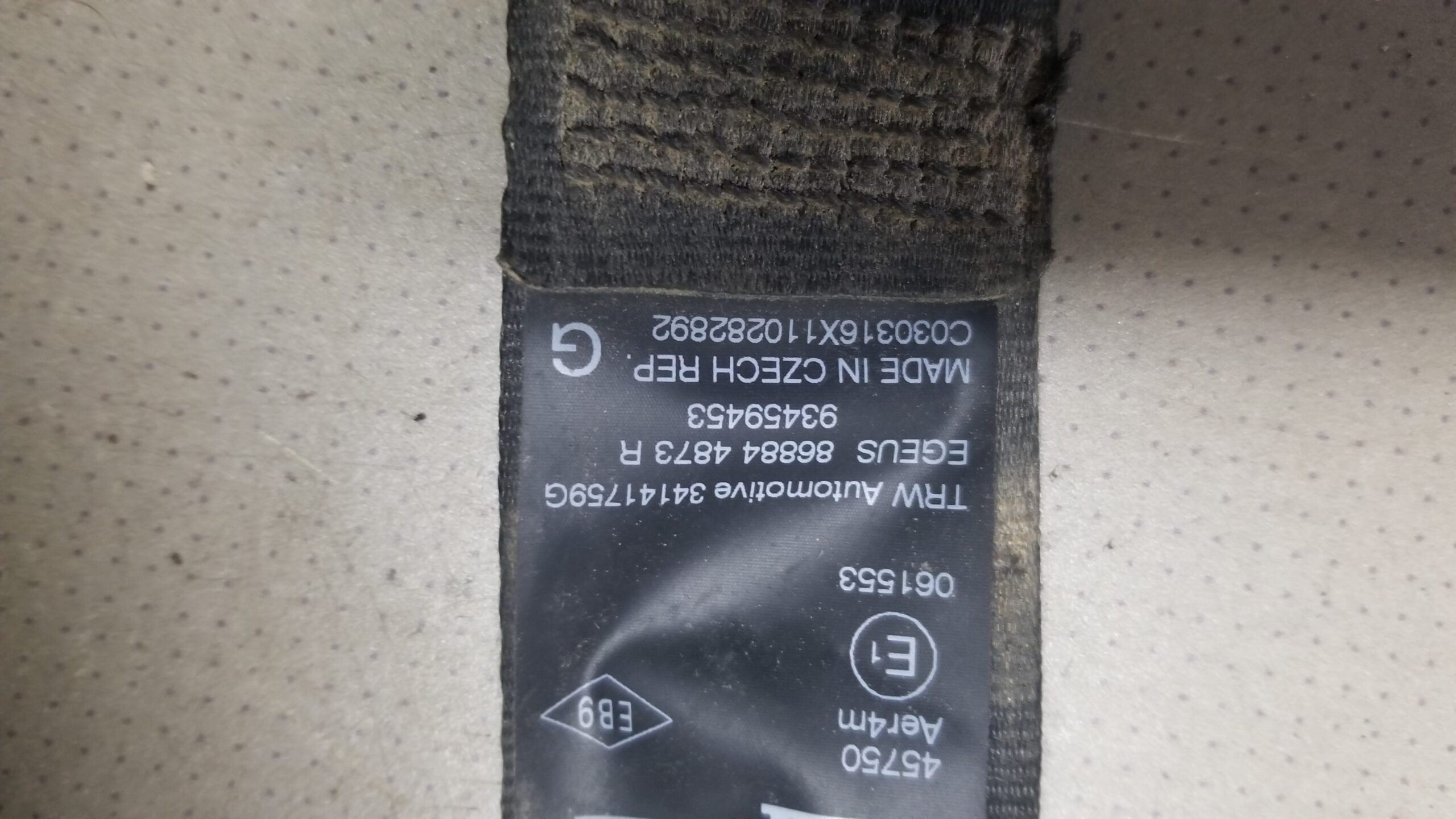 Vauxhall Vivaro Renault Trafic 14-19 Ns Passenger Seat Belt 34144151C - Image 2