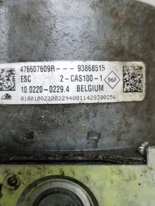 Side view of OEM ABS Pump (476607609R) for Vauxhall Vivaro & Renault Trafic 1.6 TD (2015-2019)