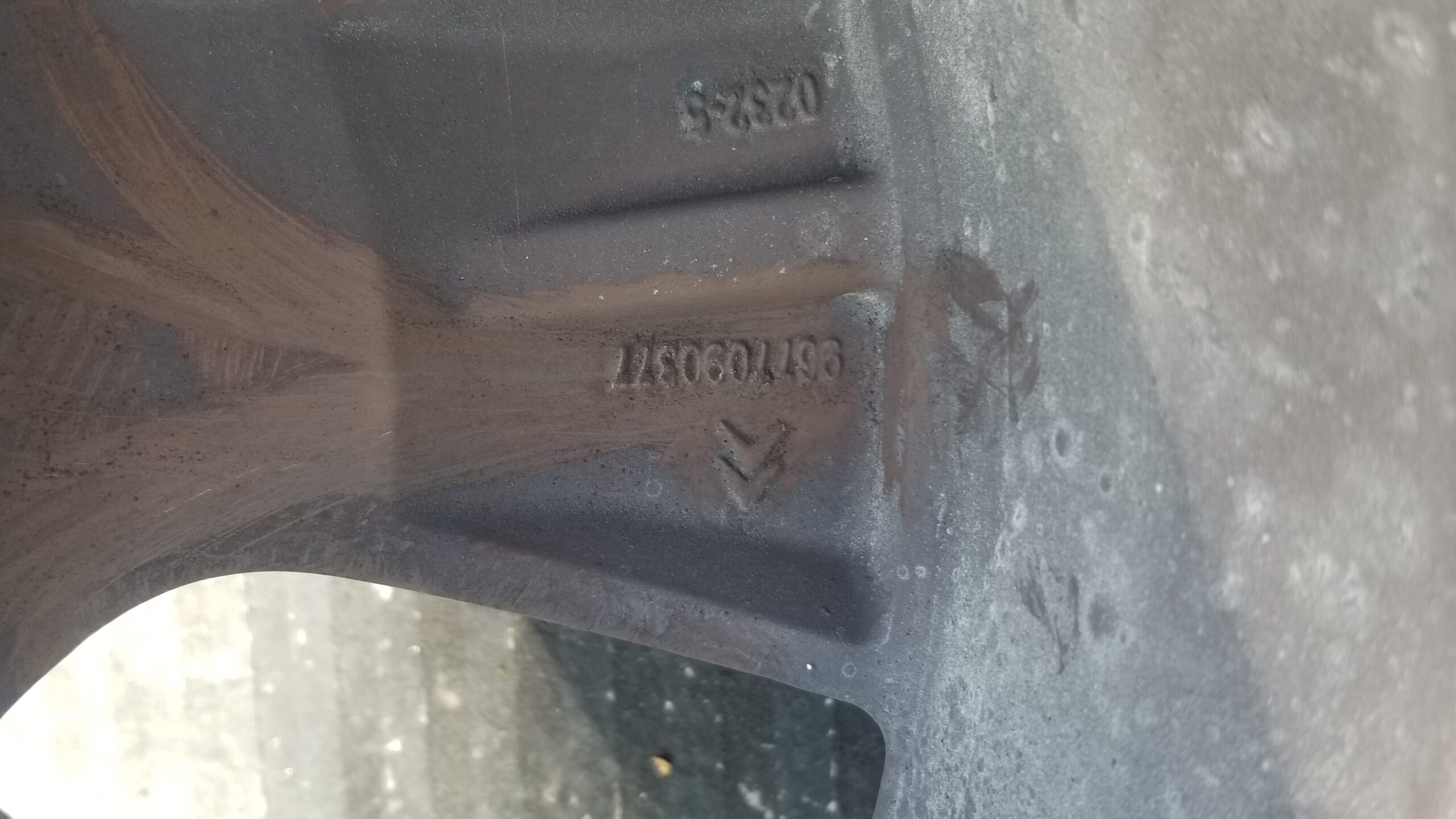 Rear view of Citroen alloy wheel