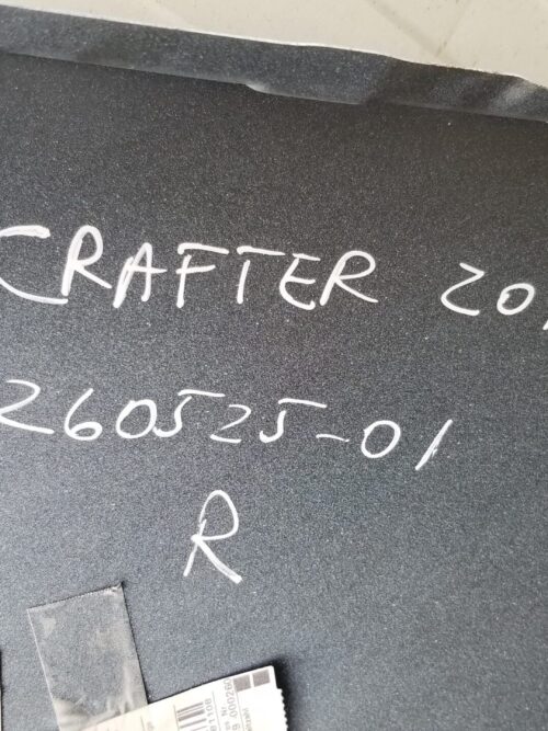 close up of the Rear view of the front right wing panel for VW Crafter Mk1