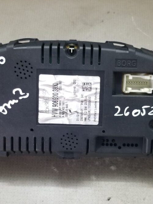 Rear view of complete cluster for VW Crafter