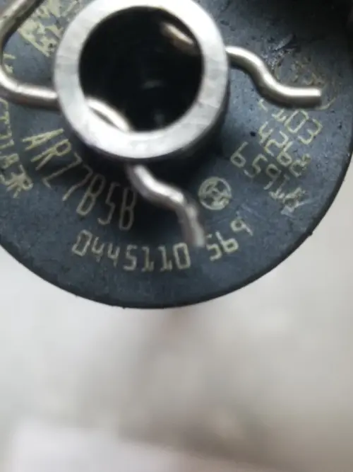 Part numbers 0445110569 166000804R on injector label