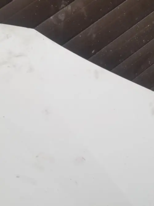 Volkswagen Crafter white bonnet — edge and corner condition