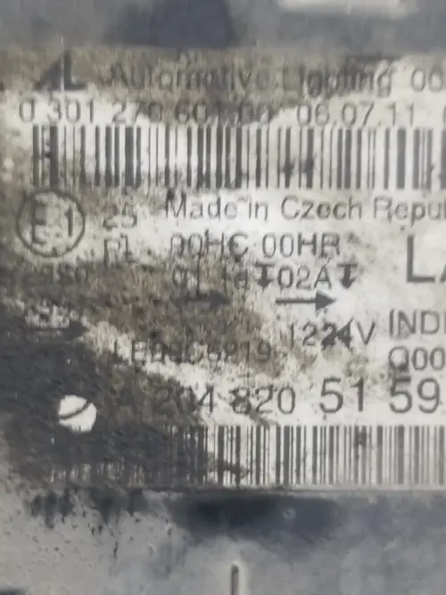 Damaged Mercedes C-Class Headlight A2048205159