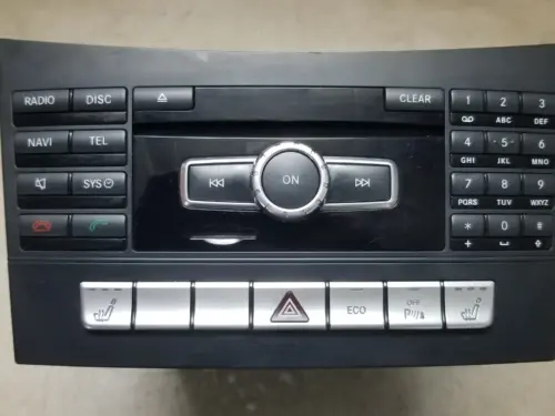Front panel controls of Mercedes W212 2013 navigation stereo