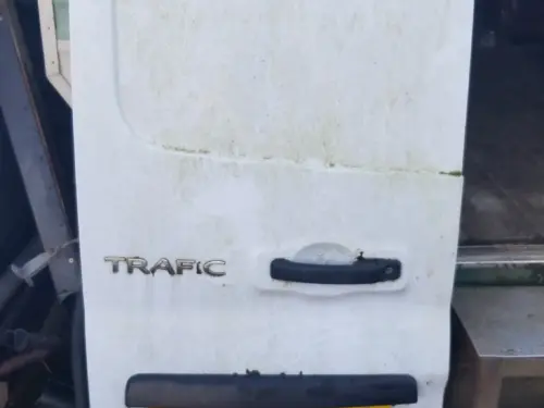 Left rear (passenger) barn door for Renault Trafic Mk3 (X82), white