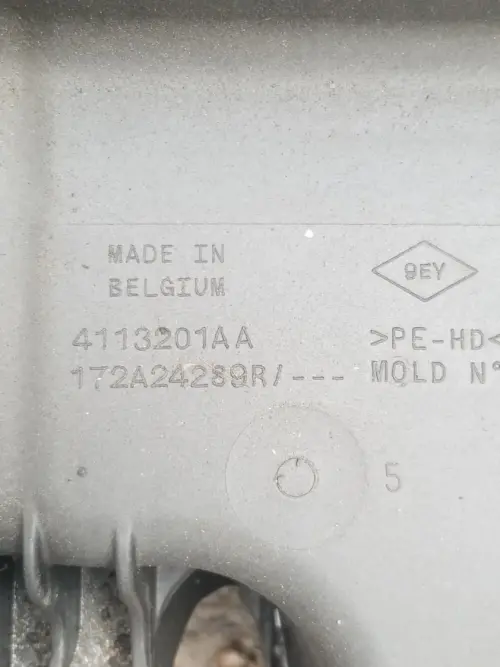 Top view of the Adblue Tank