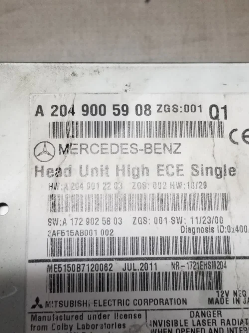 OEM Mercedes W204 CD DVD sat nav unit