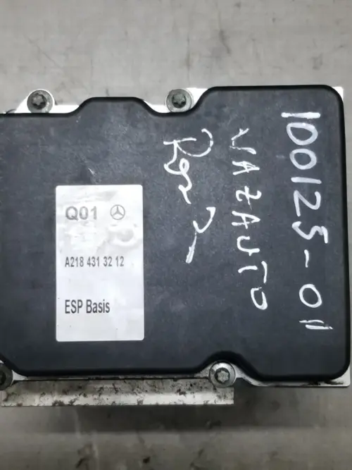 Genuine used Mercedes ABS pump control unit close-up part numbers