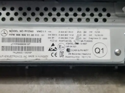 VW Crafter navigation radio back label HVW9069009100