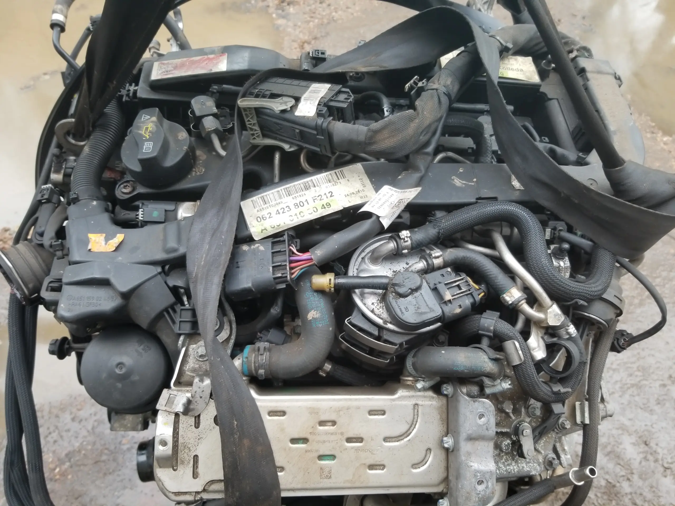 Mercedes C Class W204 C200 bare engine front view