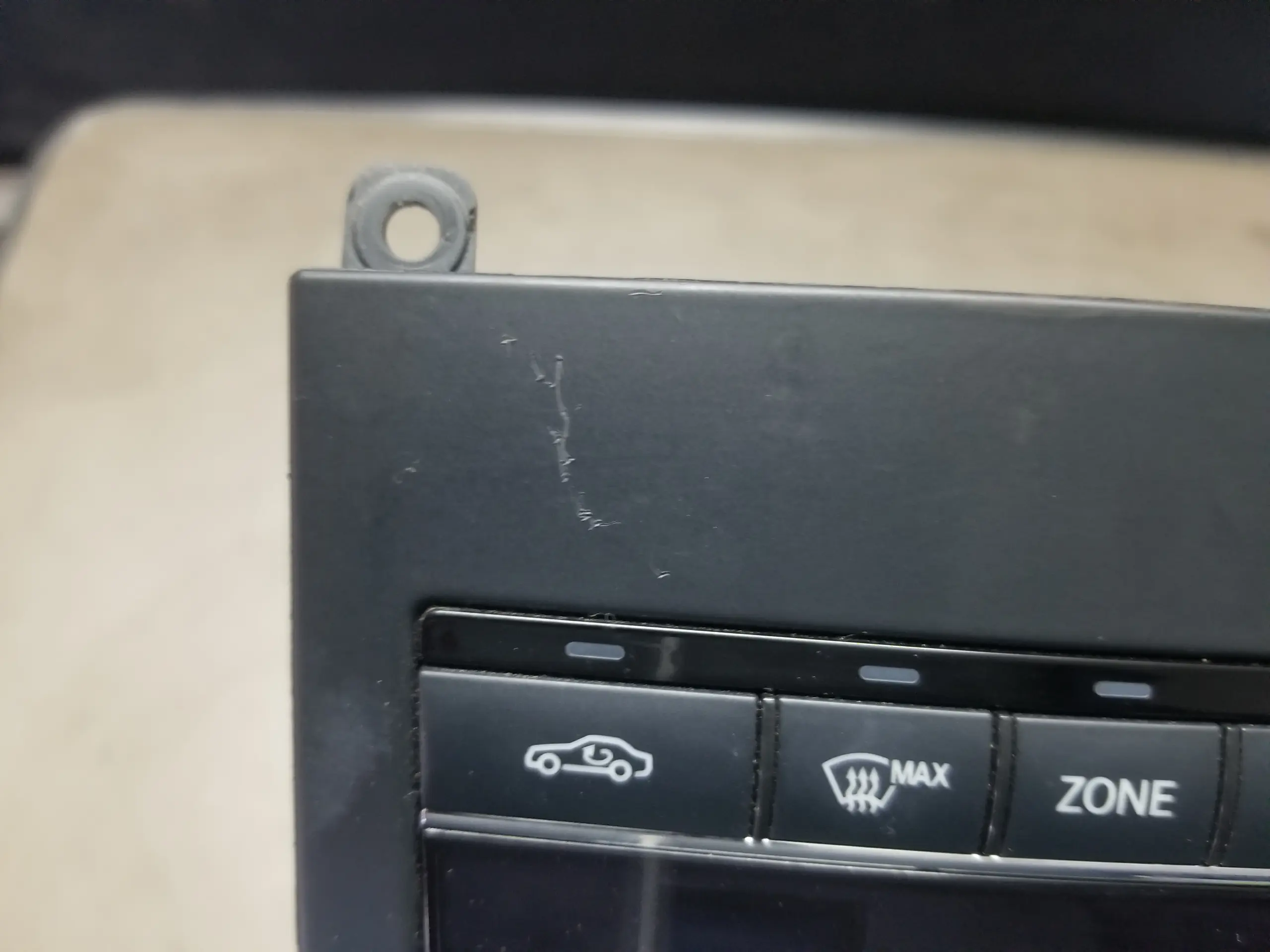 Mercedes E Class W212 HVAC control buttons close up