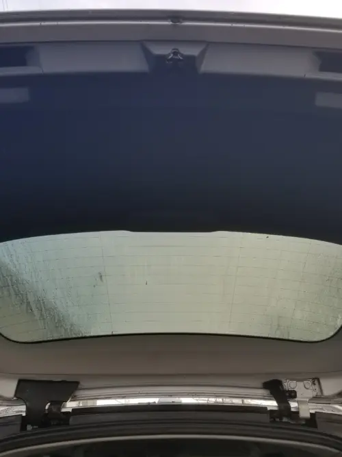 W212 estate tailgate interior view with wiring and fittings