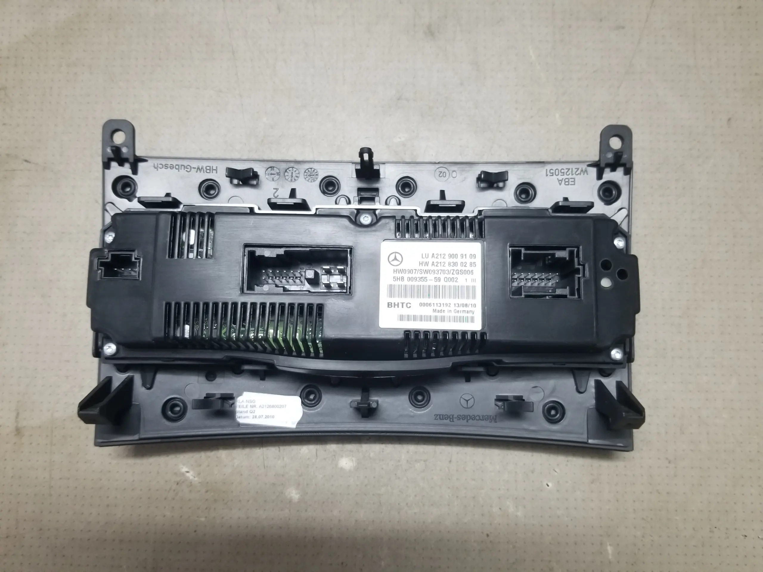 Mercedes E Class heater and air con control unit