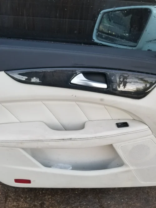 CLS W218 passenger door interior wood trim and handle