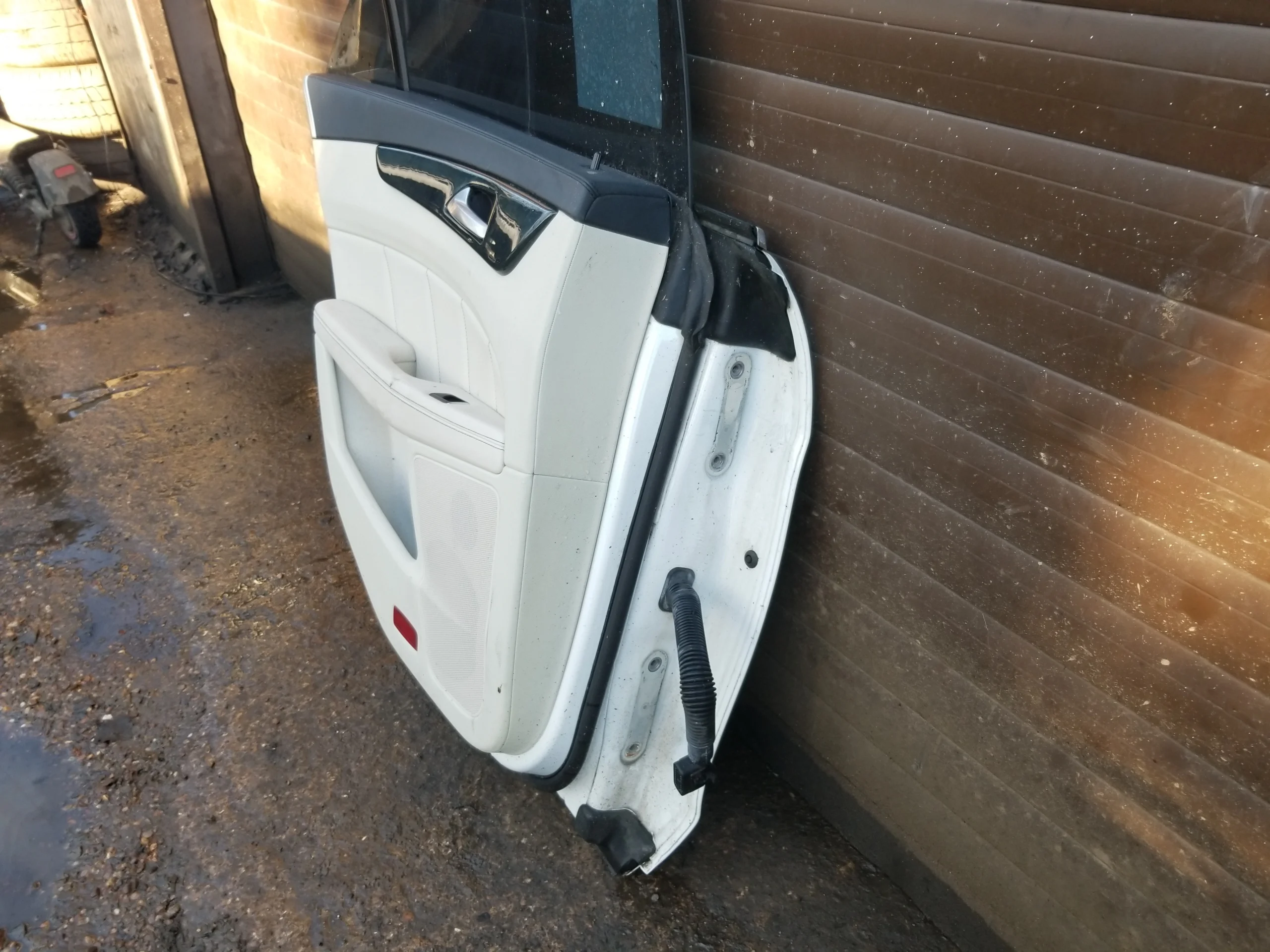 Mercedes CLS W218 rear left door inner edge and wiring loom connector