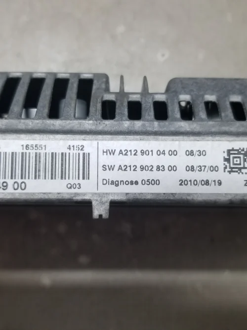 OEM Mercedes display screen A2129004900 label