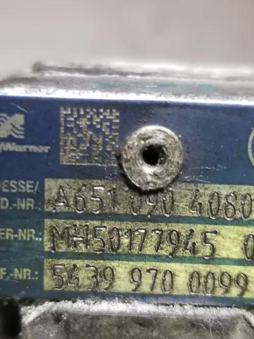 Mercedes E-Class twin turbocharger OEM label A6510904080