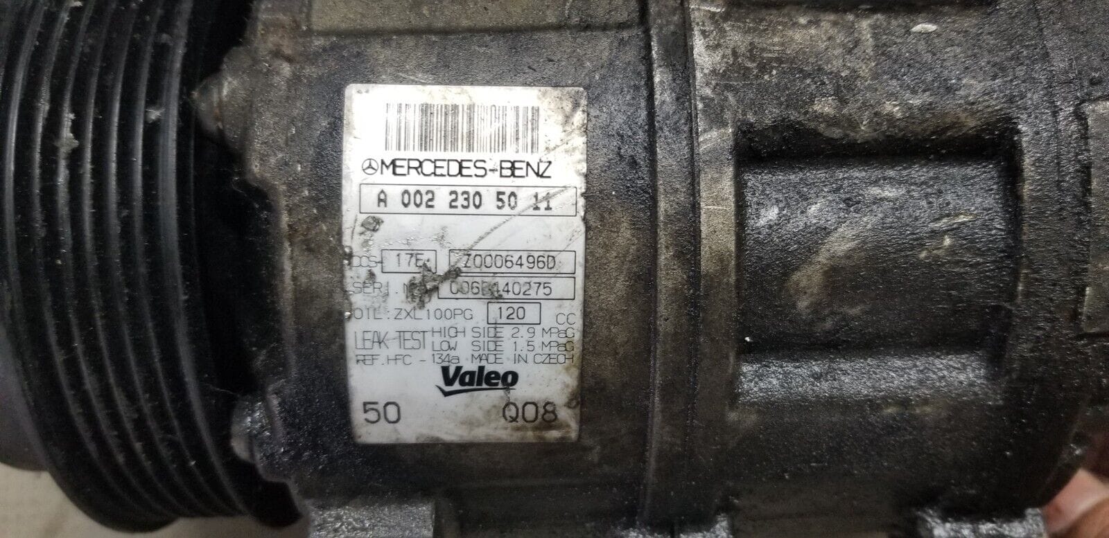 AIR CON COMPRESSOR PUMP MERCEDES W204 C CLASS 2.1 DSL 2007-2012 A0022305011 - Image 3