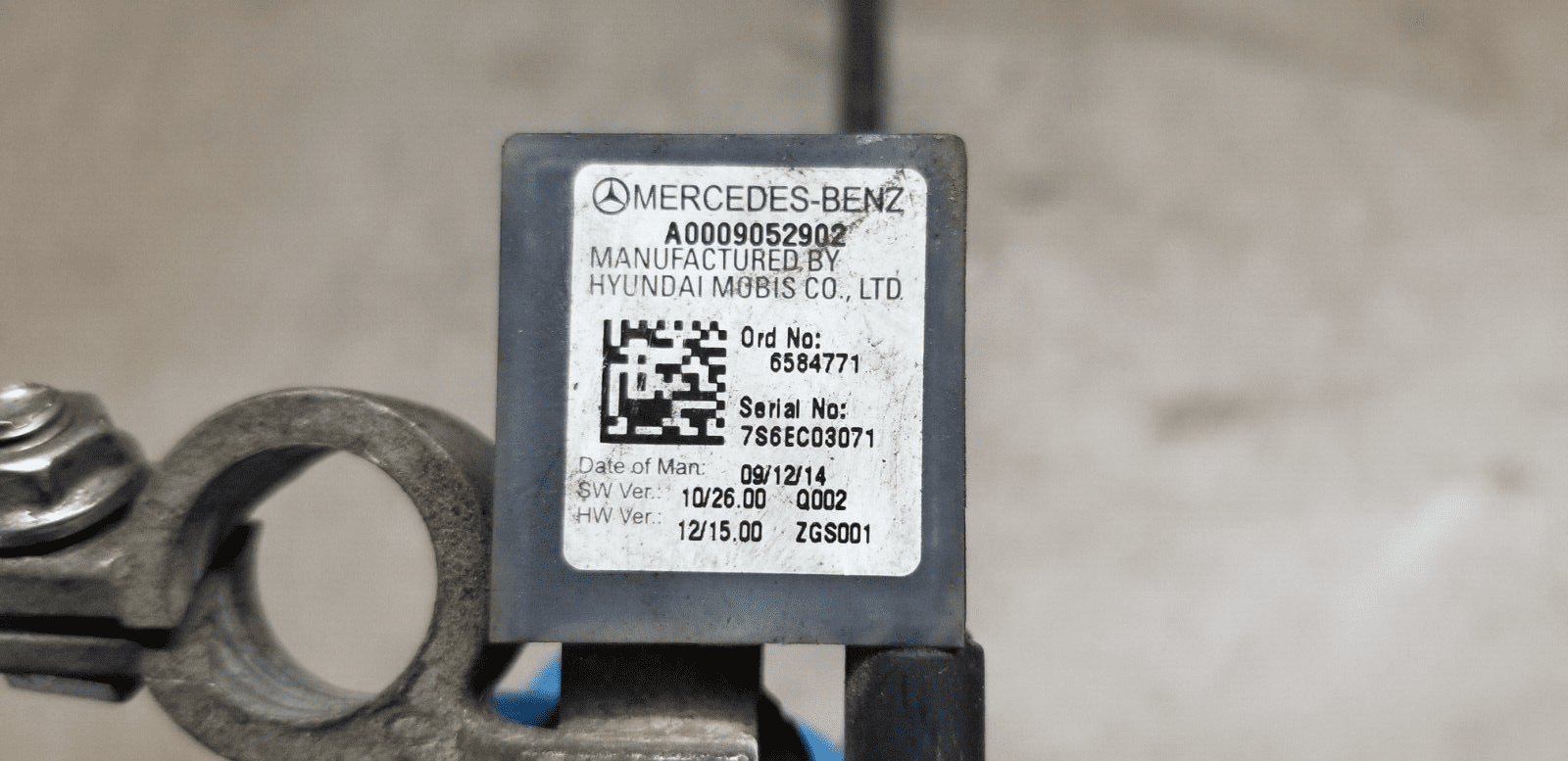 MERCEDES E CLASS NEGATIVE BATTERY CABLE LEAD W212 20145 A0009052902 - Image 3