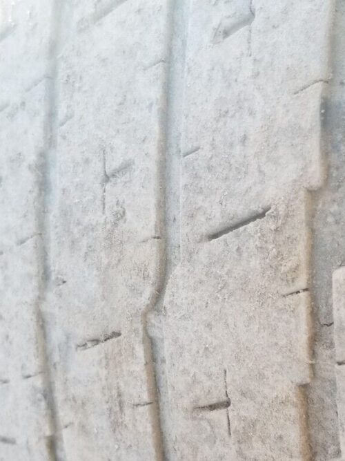 Close-up of tyre tread on 235/65 R16C fitted to Mercedes Sprinter wheel