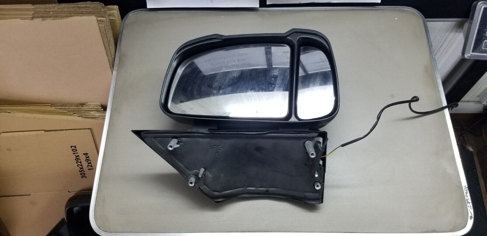 Peugeot Boxer 2018 Short Arm Electric Black Wing Door Mirror Driver Side |O