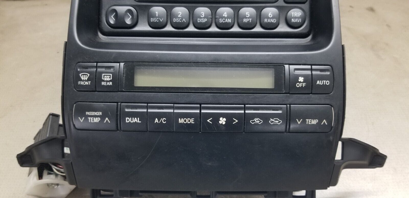 Toyota RAV4 Mk2 radio sat nav system close-up buttons