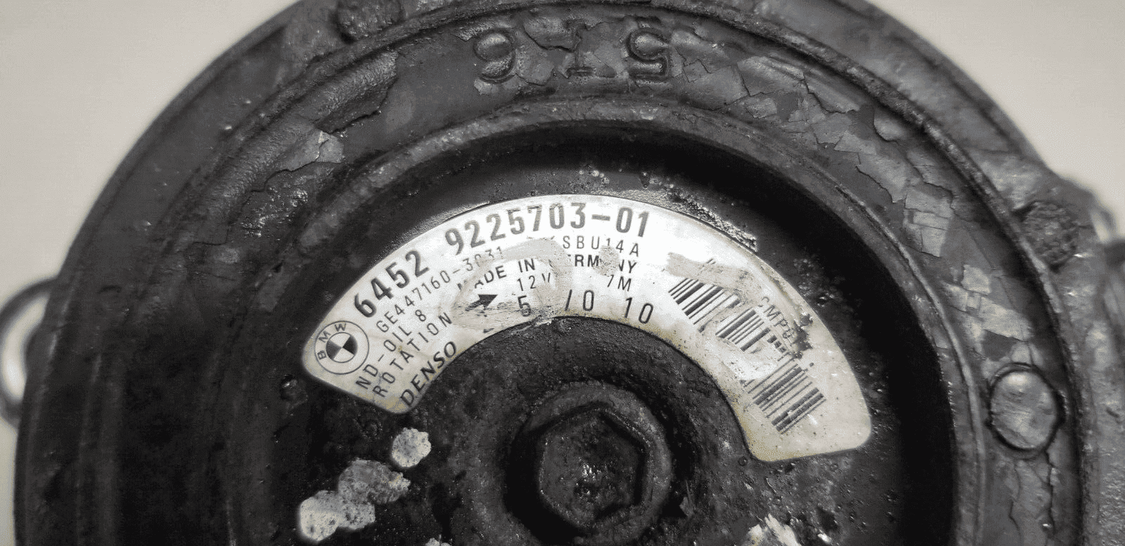 2010 BMW 5 SERIES F11 A/C AIR CON COMPRESSOR/PUMP 6452 9225703 01 - Image 5