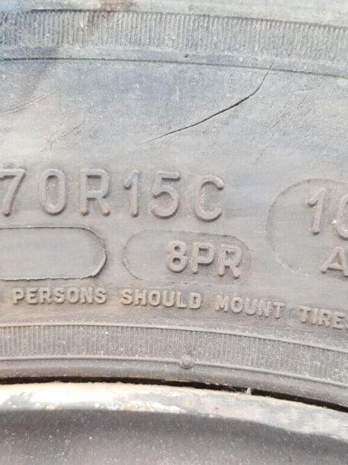 Close-up of 215/70R15C wheel and tyre for 2017 van models