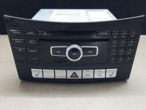 Front view of Mercedes E-Class W212 Facelift CD/Radio head unit A2129005327