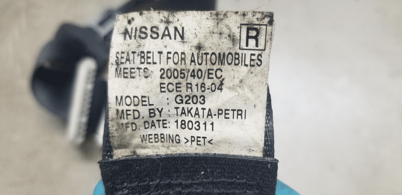 NISSAN QASHQAI J10 Rear Right Seatbelt SEAT BELT 88844EY10A - Image 5