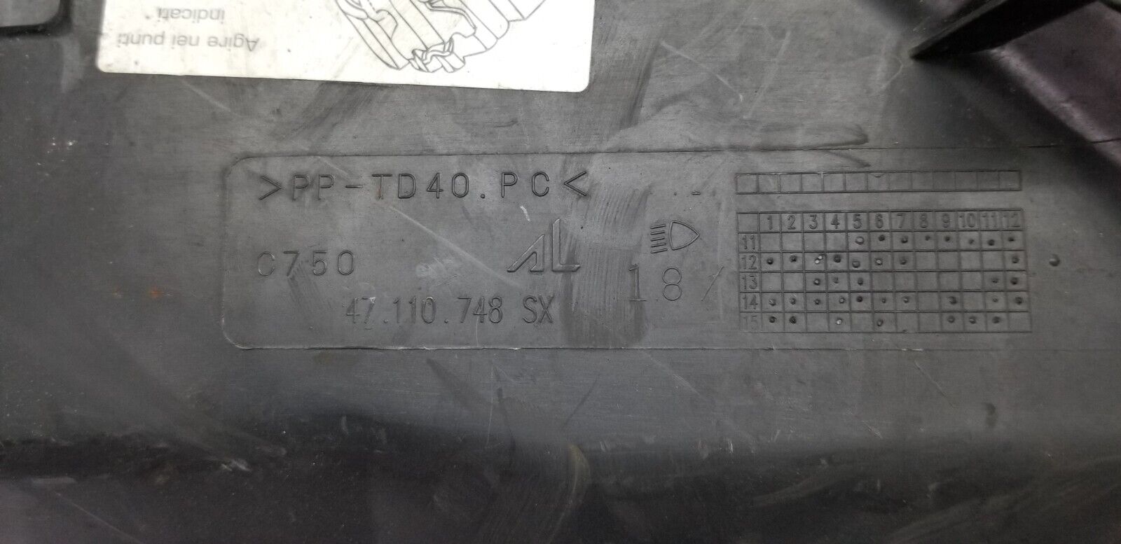 PEUGEOT BOXER CITROEN RELAY 11-14 PASSENGER N/S HEADLIGHT 1348377080 - Image 6