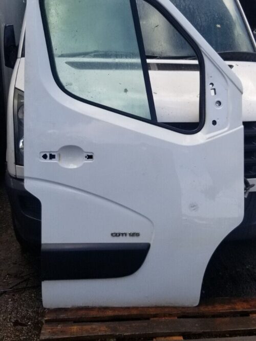 RENAULT MASTER MK3 2014 DRIVER SIDE FRONT BARE DOOR IN WHITE