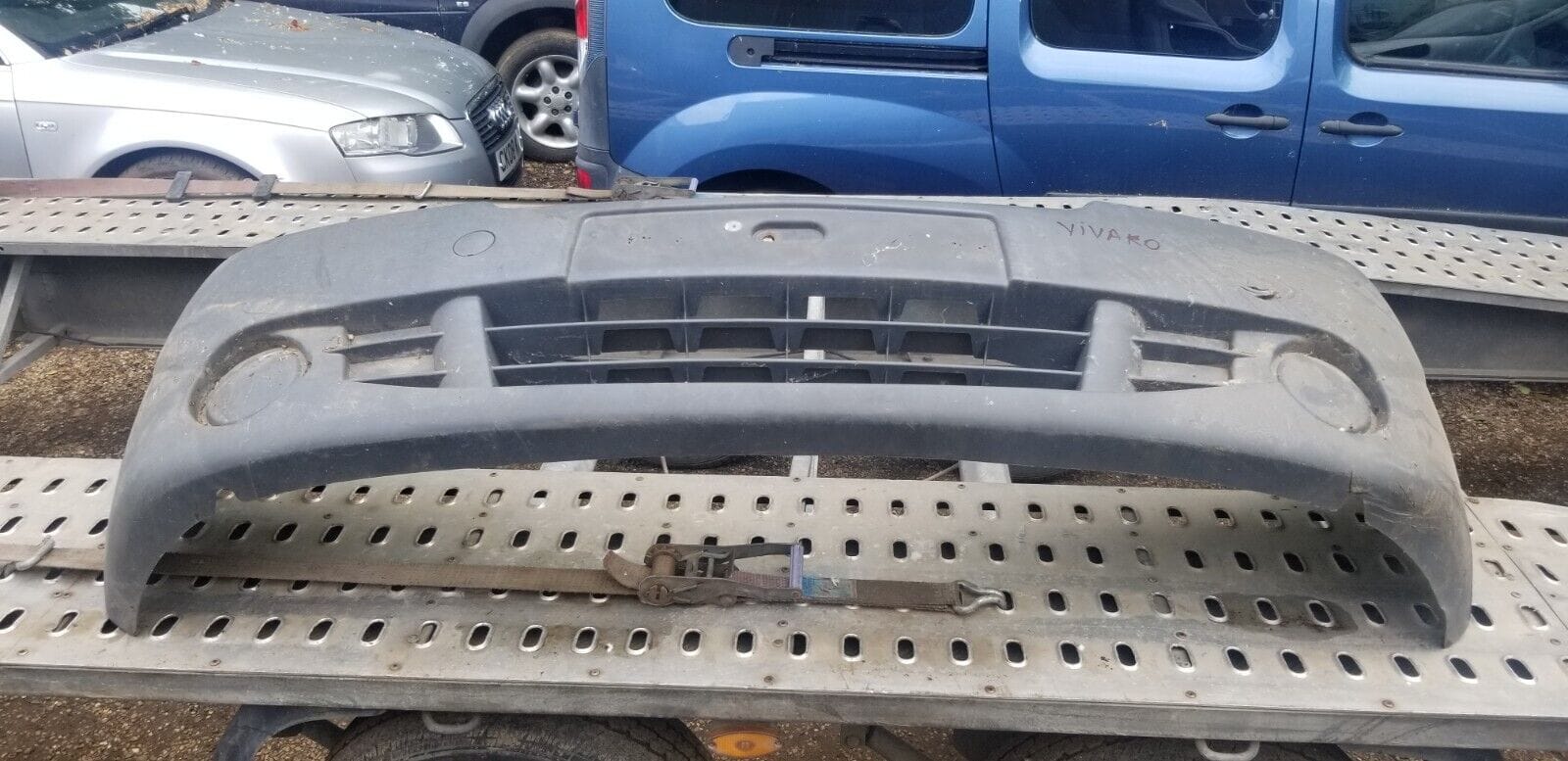 Vauxhall Vivaro 2007-2014 Front Bumper Gray Textured Without Fog Lamp Holes