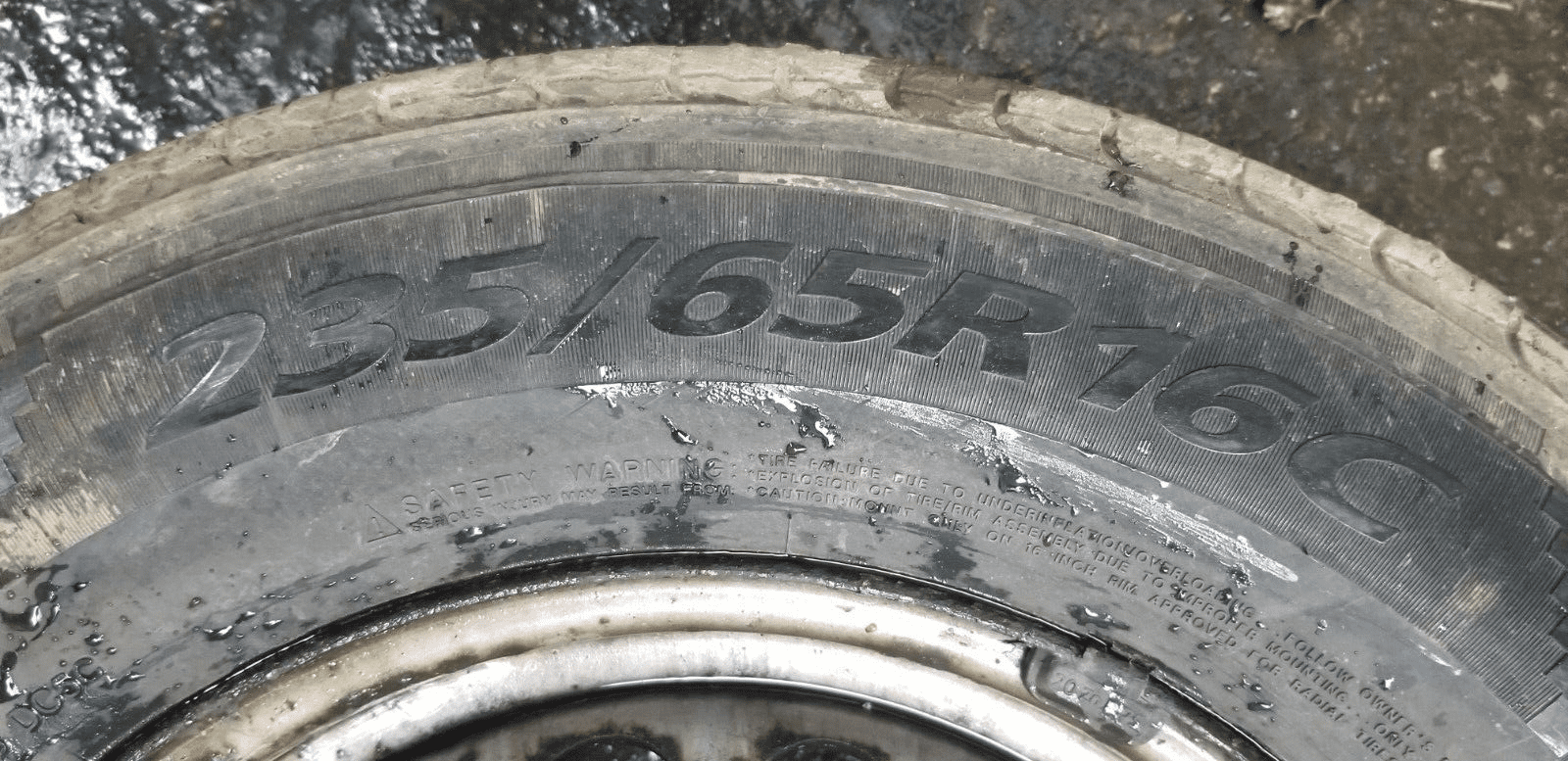 2x MERCEDES-BENZ SPRINTER W906 STEEL WHEEL & TYRE 235/65R16 - Image 7