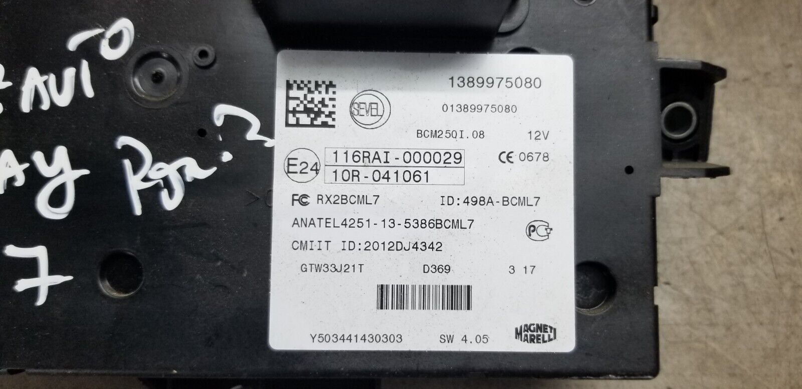Citroen Relay Peugeot Boxer 2.0 HDI Diesel ECU, HW9809447780, 9692366180 - Image 12
