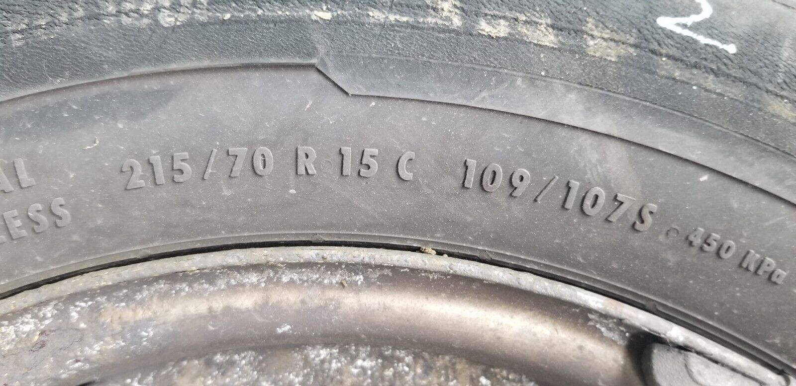 FIAT DUCATO PEUGEOT BOXER STEEL WHEEL WITH TYRE 215/70 R15 - Image 3