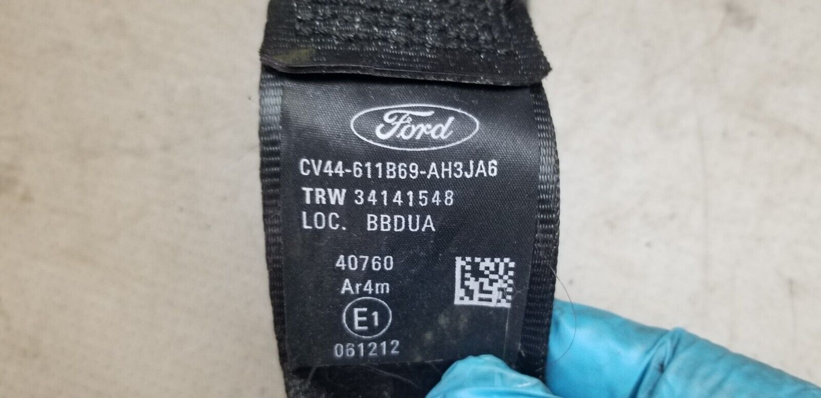 OEM Ford Kuga Mk2 seat belt part CV44-611B69-AH3JA6