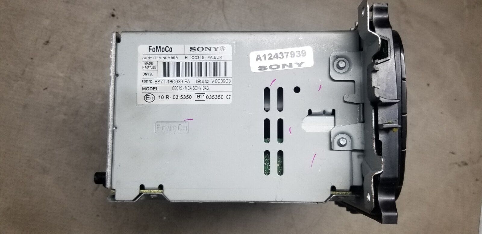 Ford Sony DAB MP3 Car Radio Stereo CD Player Galaxy 2011. No Code Provided - Image 5