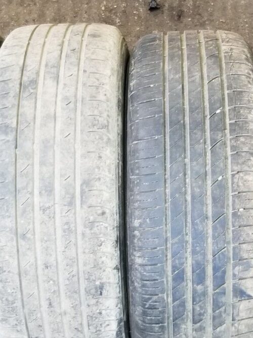 Close‑up tread pattern 205/55 R16 tyre Octavia wheel