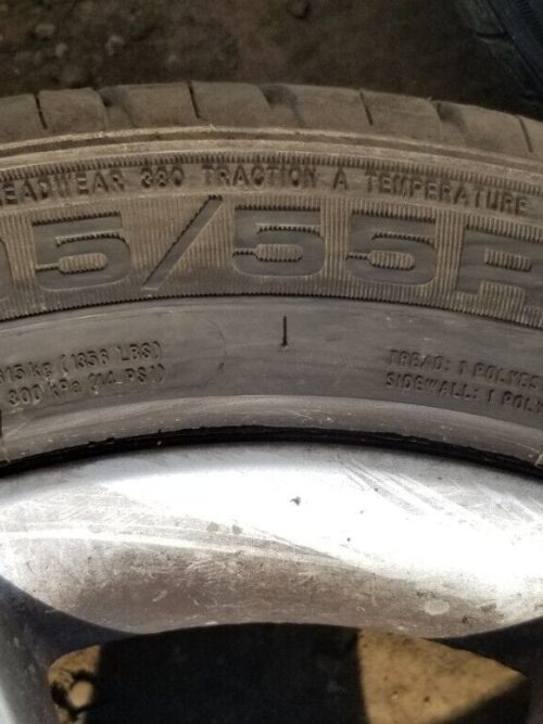 Side view 205/55 R16 Skoda Octavia wheel tyre