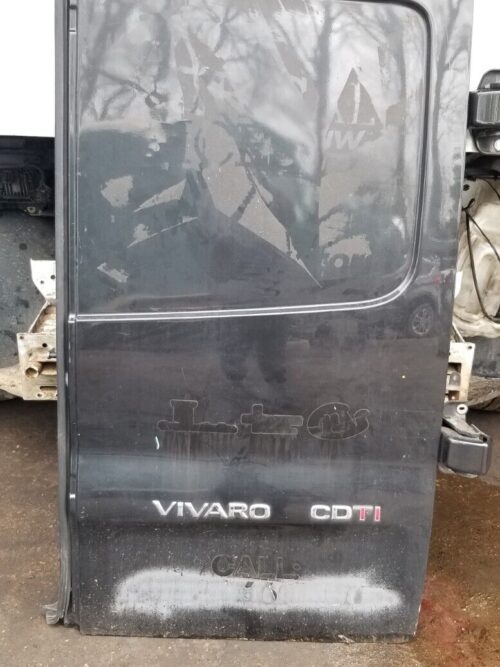 VAUXHALL VIVARO DOOR REAR DRIVERS SIDE OFFSIDE RH 2014 BLACK
