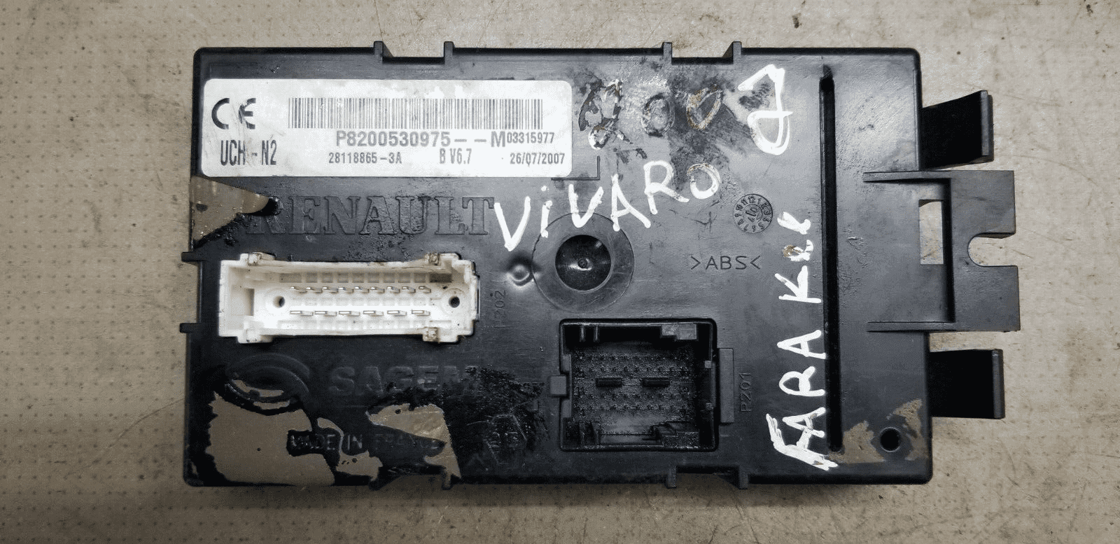 2001-2014 Renault Trafic MK2 2.0 Diesel Control Module P8200530975|O