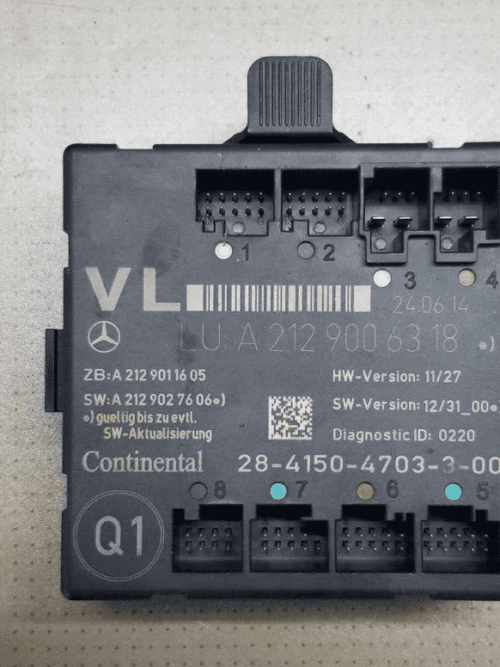 Mercedes-Benz E W212 Front Left Door Control Unit A2129006318