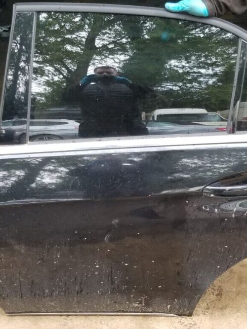 MERCEDES E CLASS REAR DOOR LEFT PASSENGER SIDE IN BLACK SALOON W212 2015