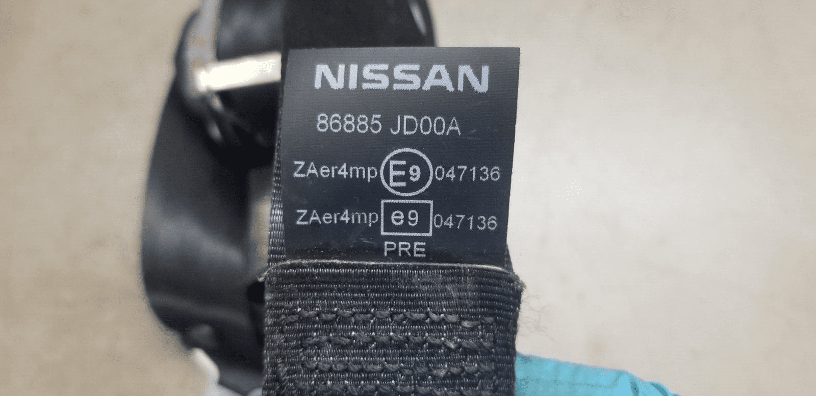 NISSAN QASHQAI Seat Belt LEFT PASSENGER SIDE 2006-2014 86885JD00A - Image 5