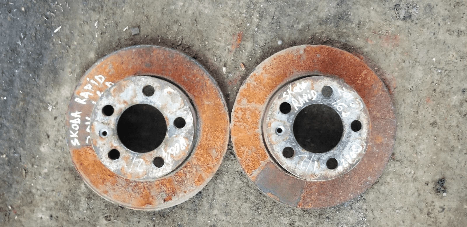 Rear Brake Discs Pair Skoda Rapid 2016 1.6 Diesel |O