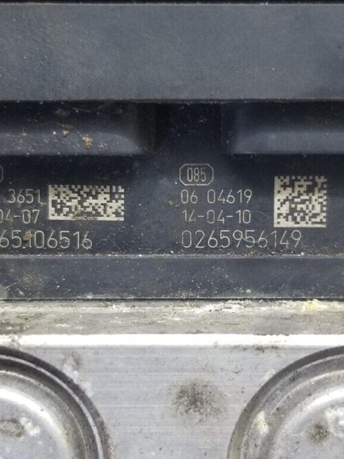 Label displaying part number 2265106516 on ABS pump