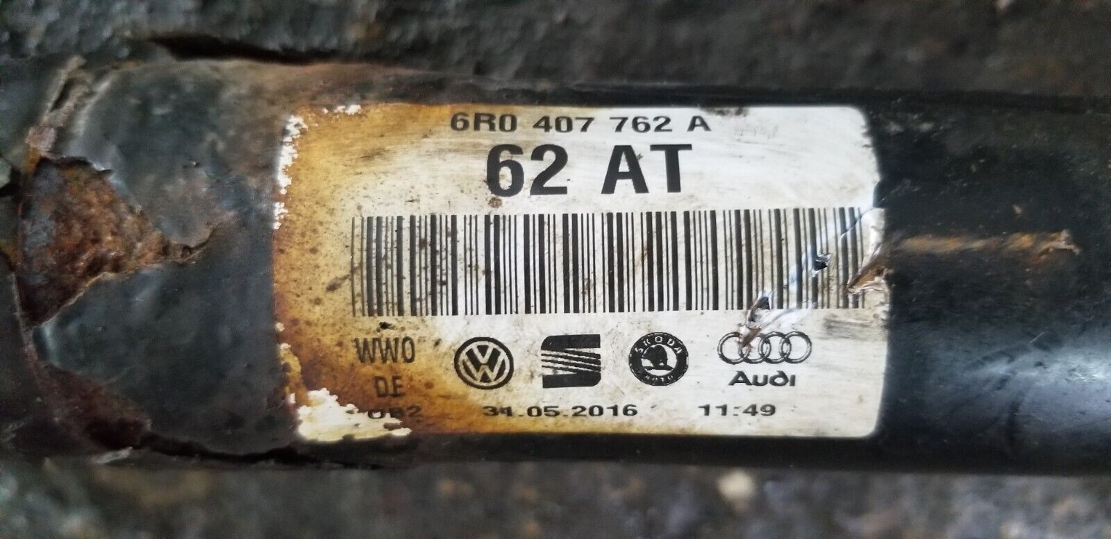 Skoda Rapid Nh Front Os Right Drive Shaft 6R0407762A - Image 4