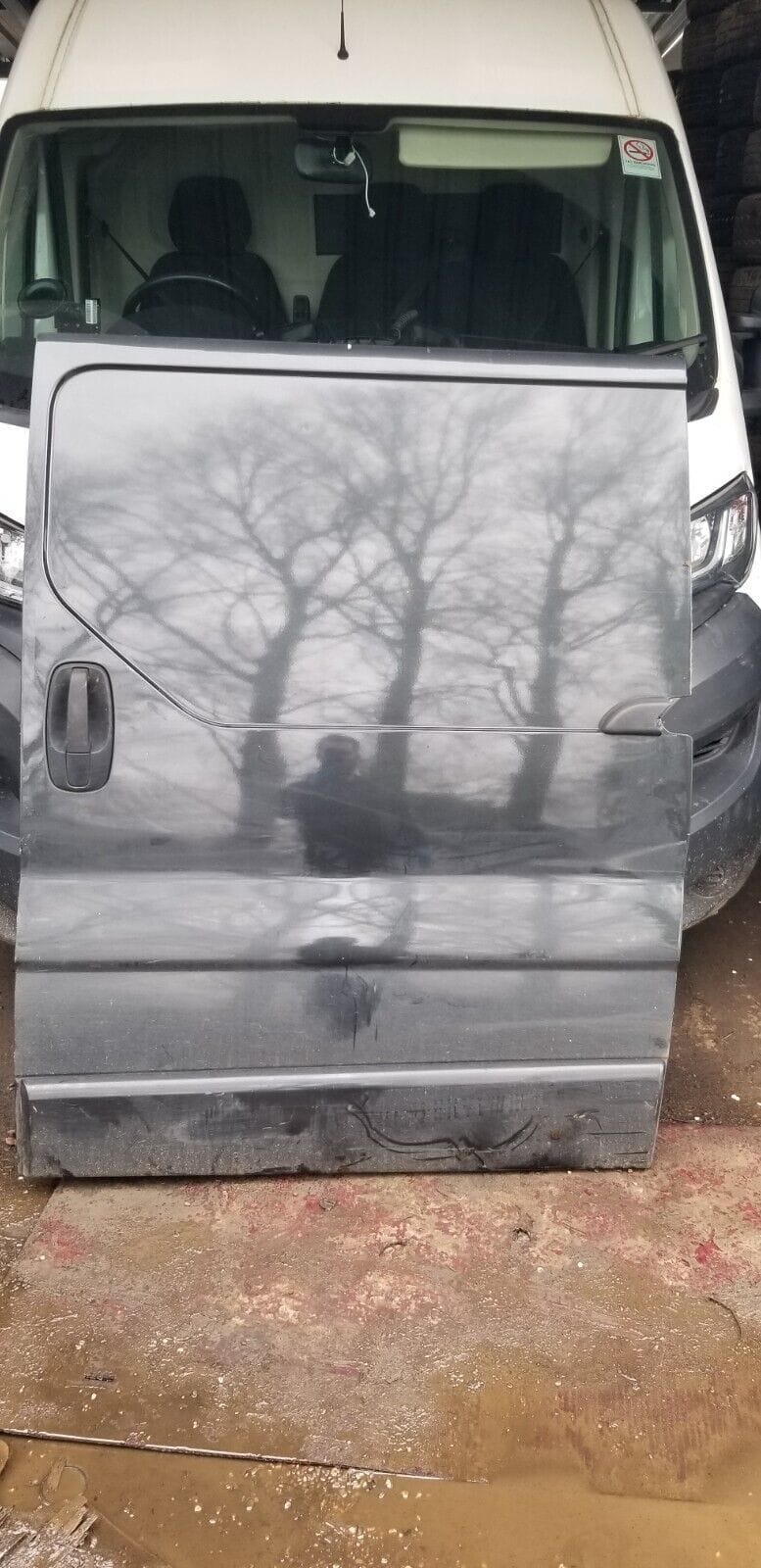 VAUXHALL VIVARO MK1 2014 LEFT SIDE LOADING DOOR BLACK